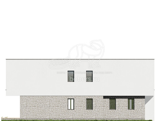 Пример визуализации фасада дома хайтек