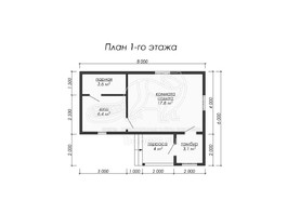 3d проект ББ002 - планировка 1 этажа