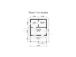 3d проект ББ003 - планировка 1 этажа