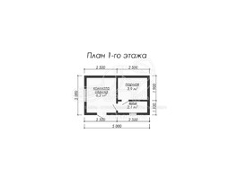 3d проект ББ005 - планировка 1 этажа
