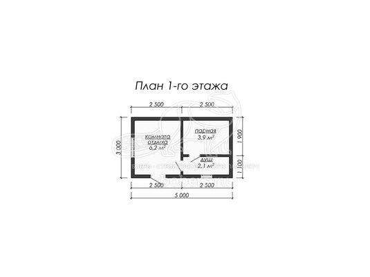 3d проект ББ005 - планировка 1 этажа