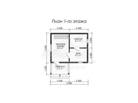 3d проект ББ008 - планировка 1 этажа