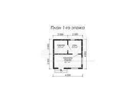 3d проект ББ017 - планировка 1 этажа