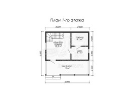 3d проект ББ019 - планировка 1 этажа