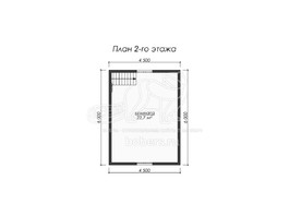 3d проект ББ019 - планировка 2 этажа