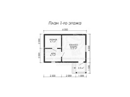 3d проект ББ020 - планировка 1 этажа