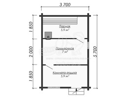 3d проект ББ027 - планировка 1 этажа