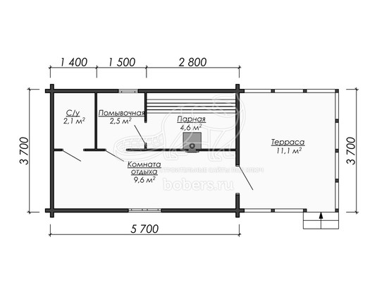 3d проект ББ029 - планировка 1 этажа</div>