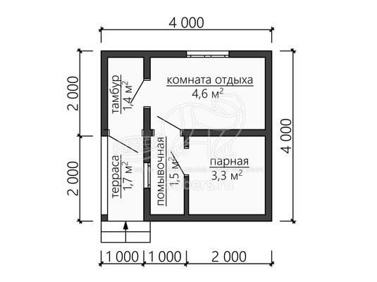 3d проект ББ031 - планировка 1 этажа</div>