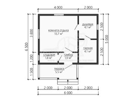 3d проект ББ040 - планировка 1 этажа</div>