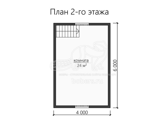 3d проект ББ044 - планировка 2 этажа