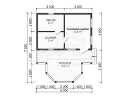 3d проект ББ045 - планировка 1 этажа</div>