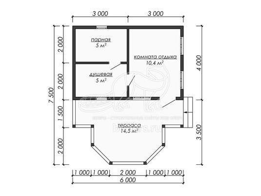 3d проект ББ045 - планировка 1 этажа</div>