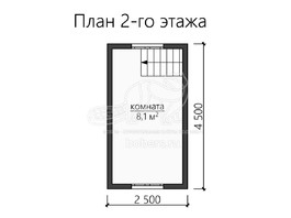 3d проект ББ048 - планировка 2 этажа