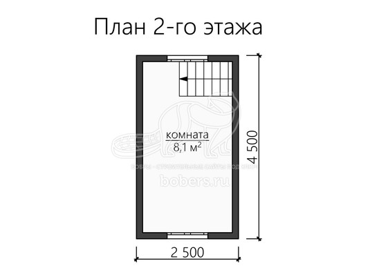 3d проект ББ048 - планировка 2 этажа