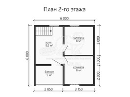 3d проект ББ058 - планировка 2 этажа</div>