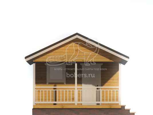 3d проект ББ072 - фасад 1