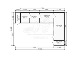 3d проект ББ076 - планировка 1 этажа</div>