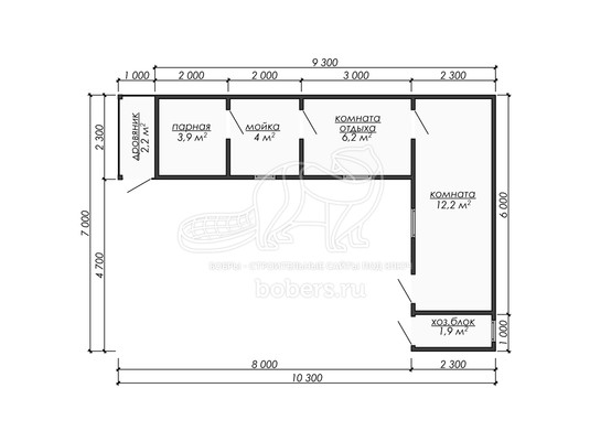 3d проект ББ076 - планировка 1 этажа</div>