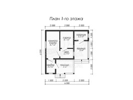 3d проект БК001 - планировка 1 этажа