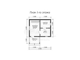 3d проект БК008 - планировка 1 этажа