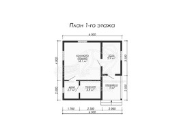 3d проект БК009 - планировка 1 этажа