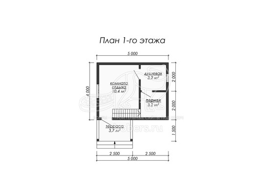 3d проект БК010 - планировка 1 этажа