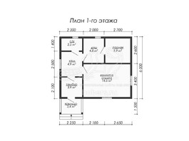 3d проект БК011 - планировка 1 этажа</div>