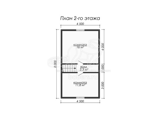 3d проект БК013 - планировка 2 этажа
