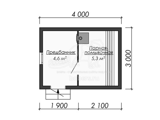 3d проект БК022- планировка 1 этажа</div>