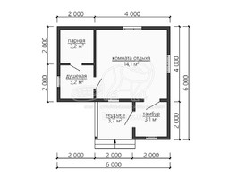 3d проект БК038 - планировка 1 этажа