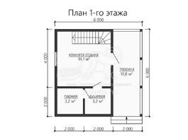 3d проект БК051 - планировка 1 этажа