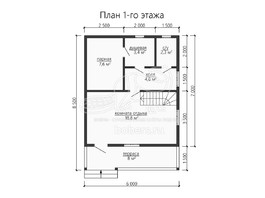 3d проект БК061 - планировка 1 этажа