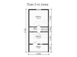 3d проект БК061 - планировка 2 этажа