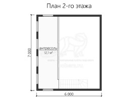 3d проект БК063 - планировка 2 этажа