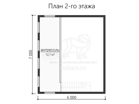 3d проект БК063 - планировка 2 этажа