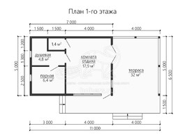 3d проект БК067 - планировка 1 этажа</div>