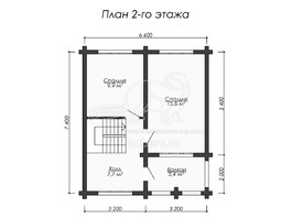 3d проект БО027 - планировка 2 этажа