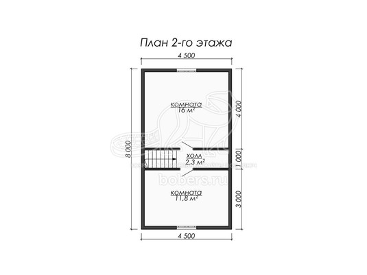 3d проект БУ013 - планировка 2 этажа