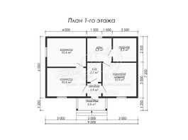 3d проект БУ018 - планировка 1 этажа