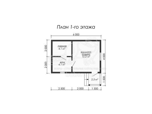 3d проект БУ020 - планировка 1 этажа