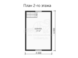 3d проект БУ044 - планировка 2 этажа