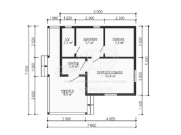 3d проект БУ046 - планировка 1 этажа</div>