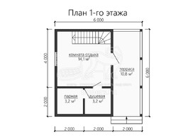 3d проект БУ051 - планировка 1 этажа