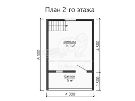 3d проект БУ053 - планировка 2 этажа