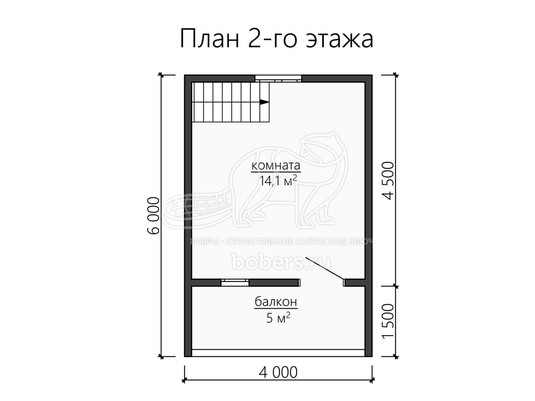 3d проект БУ053 - планировка 2 этажа