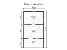 3d проект БУ060 - планировка 2 этажа</div>