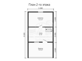 3d проект БУ062 - планировка 2 этажа