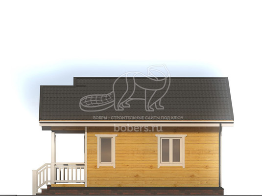 3d проект ДБ001 - фасад 2