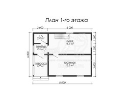 3d проект ДБ002 - планировка 1 этажа